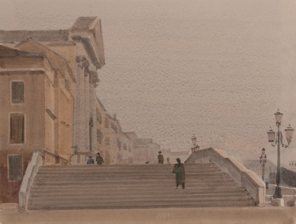 Italo De Grandi : Un pont en hiver