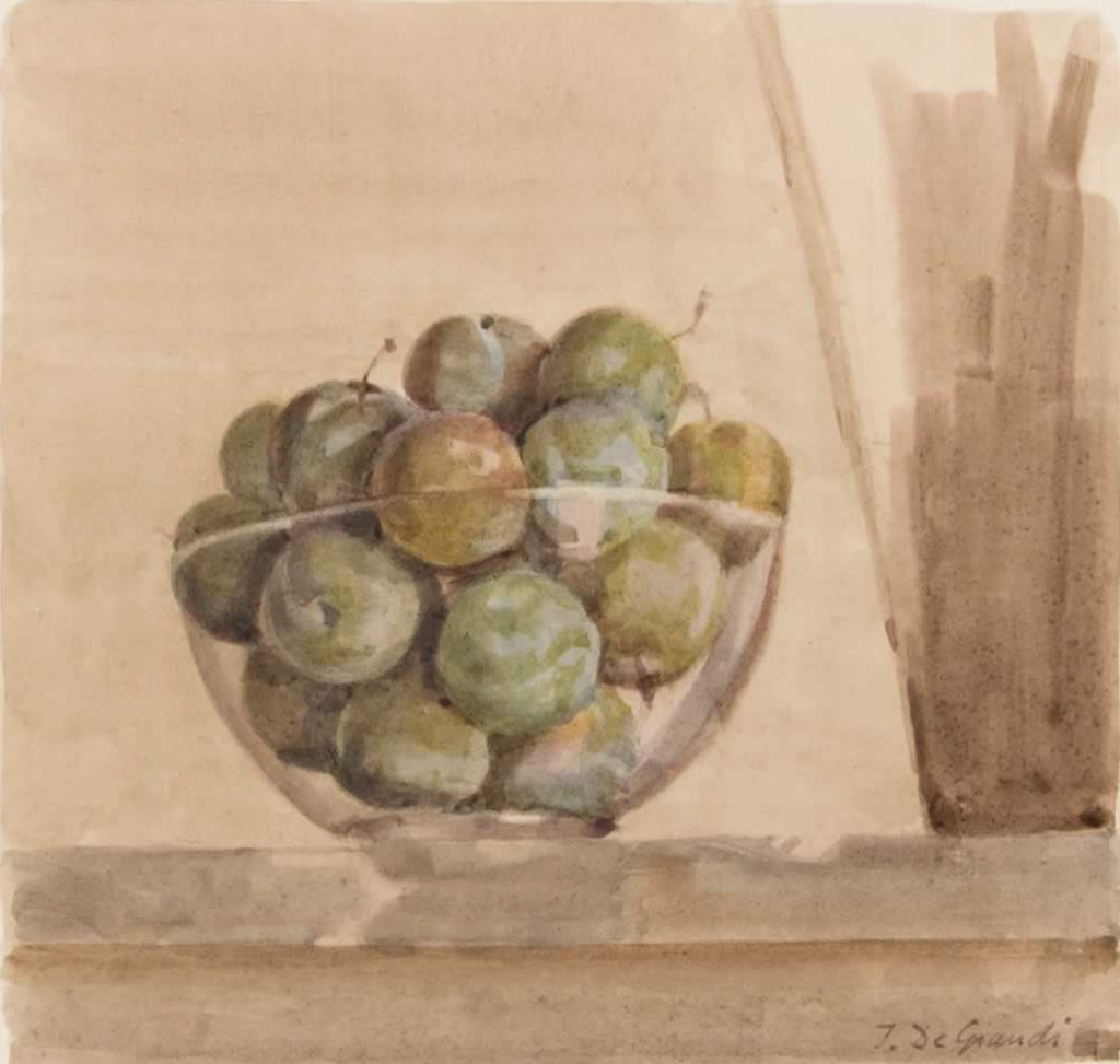 Reines-claudes dans un bol de verre