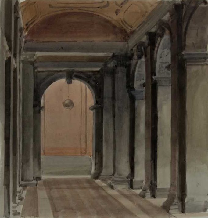 Italo De Grandi : Arcades de la bibliothèque de Venise