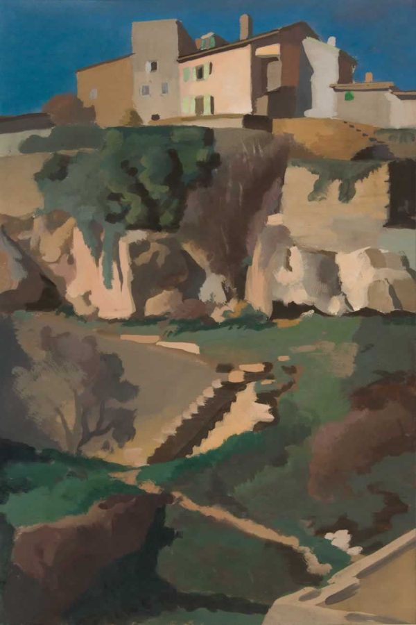 Italo De Grandi : Rochers près de Rivaz