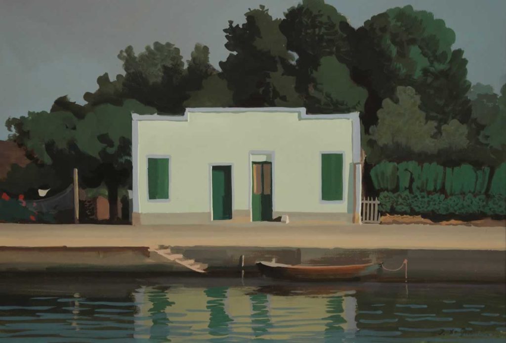 Cabane au bord du canal