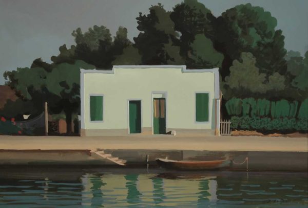 Cabane au bord du canal