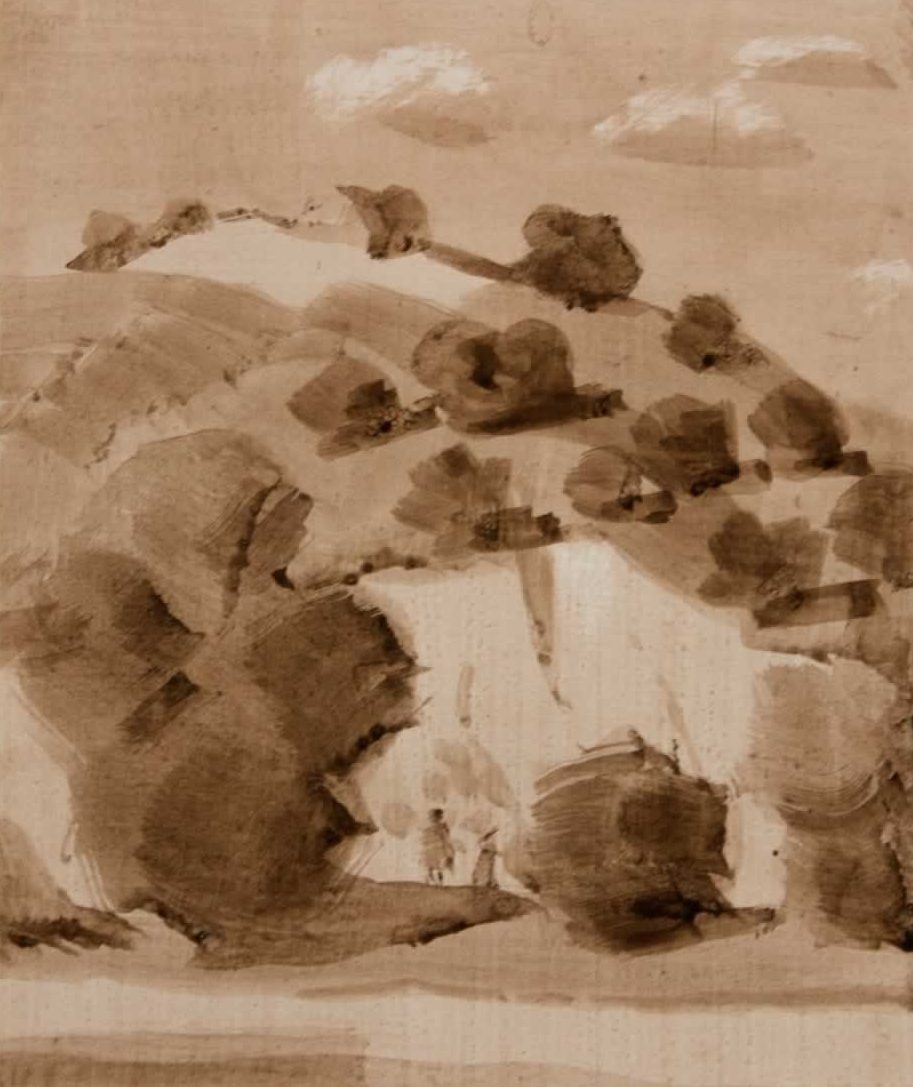 La halte au pied de la falaise