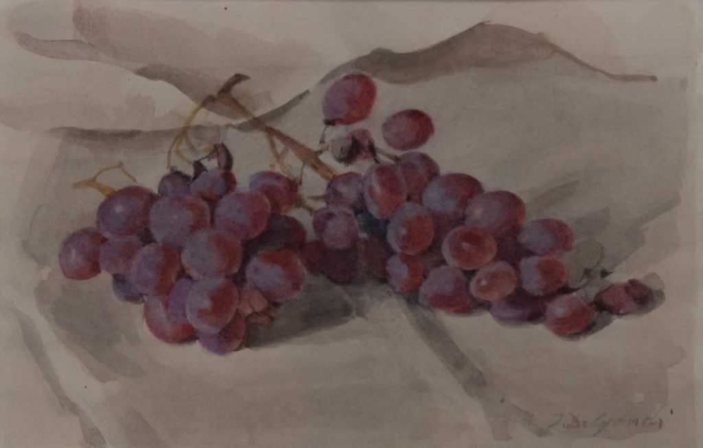 Italo De Grandi : Raisins sur lin