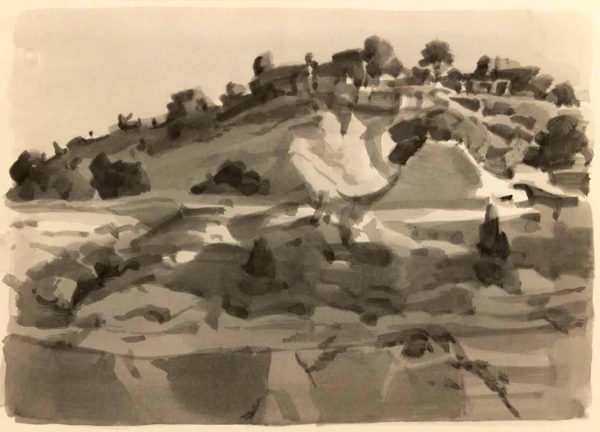 Colline et carrière de sable