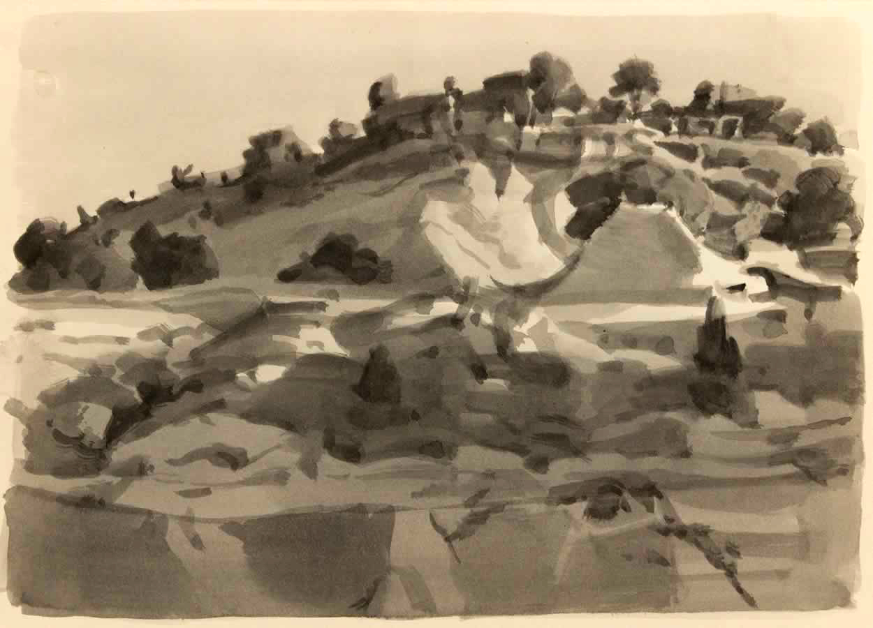 Colline et carrière de sable